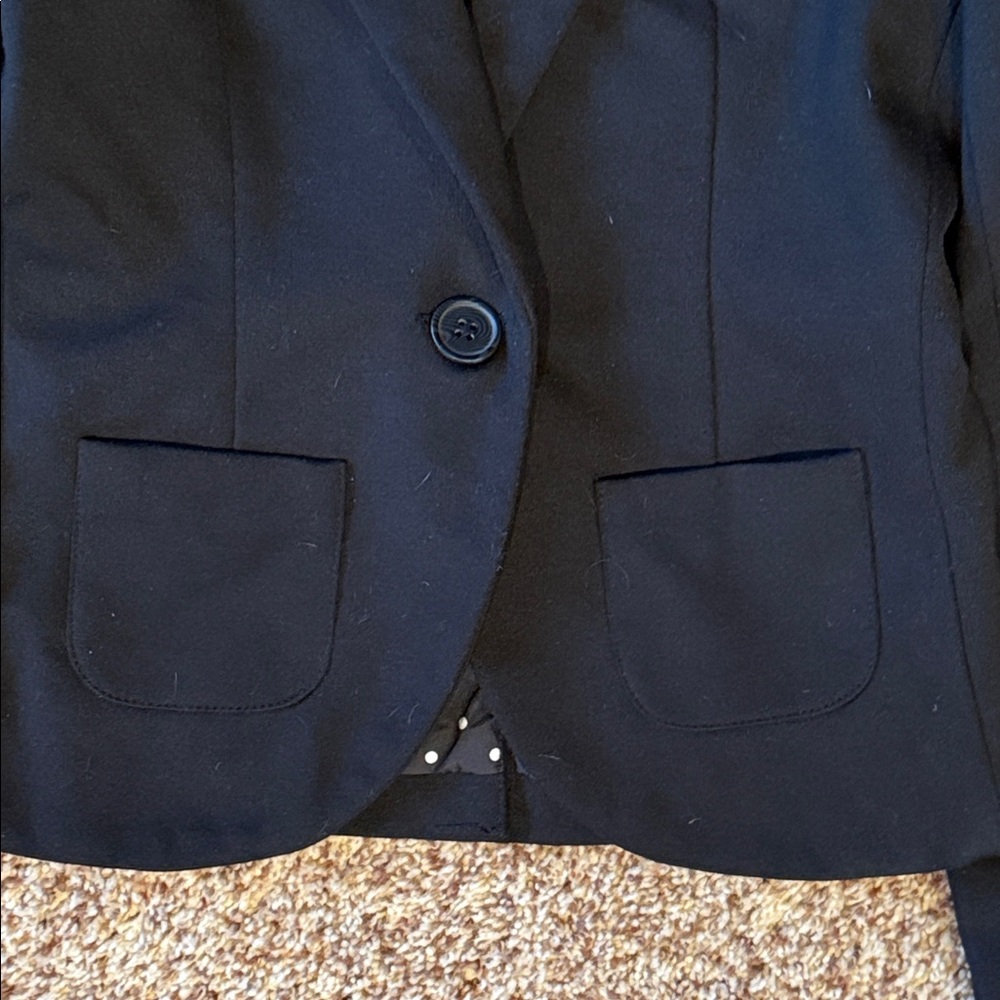 Girls Black Blazer with Polka Dot Lining size 10/12 - Picture 4 of 5